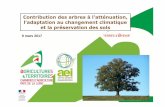 Contribution des arbres à l’atténuation, l’adaptation au ... · l’adaptation au changement climatique et la préservation des sols 9 mars 2017. Changement climatique : quels