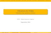Vibrations & Ondes - Accueil · Vibrations&Ondes Vibrationsdessyst` emescontinus sept. 14 11/112 G´ en´ eralit´ es Eq. desVibsL VibsLlibres Eq. desVibsT VibsTlibres VibsLforc´