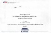 BRGMinfoterre.brgm.fr/rapports/RR-40507-FR.pdf · 2007-02-09 · Ministère de l'Economie, des Finances et de l'Industrie «*&* ^ BIBAQ 1998 Catalogue de la Bibliothèque Acquisitions
