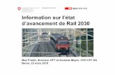 Information surl’état d’avancement de Rail 2030 · Rail2030 | 23.3.2010 11 Environnement actuel: questions de financement • Entretien et développement du réseau sont finançables
