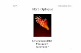 SAVE 5 décembre 2016 Fibre Optique€¦ · 3 Quelques considérations • Le réseau DSL (cuivre) est en bout de course et n’évoluera plus. • Son débit et sa charge sont limitéset