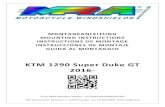 KTM 1290 Super Duke GT 2016- Instructions/MRA... · 4 dadi in gomma M5 10629 8 rondelle di plastica, 12x5x0,5 mm 10635 4 viti a testa lenticolare M5x16 mm 10554 2 viti flangiate a