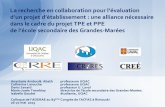 La recherche en collaboration pour l’évaluation d’un …...26-27 mai 2015 Plan de la présentation 1. Le résumé du Projet TPE-PPE de l’ESGM 2. La recherche collaborative 3.