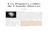 Les Papiers collés de Claude Darras · Note liminaire : Issus de lectures journalières et plurielles, ces « Papiers collés » saisonniers distinguent cinq rubriques : Carnet (notes