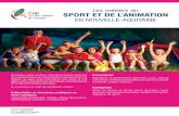 CME sport et animation 2018 - Cap Metiers · Nouvelle-Aquitaine, juillet 2018 » • Agence Régionale pour l’Orientation, la Formation et l’Emploi de Nouvelle-Aquitaine - Pessac