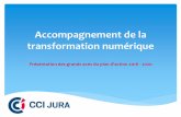 Accompagnement de la transformation numérique...Dans le cadre du projet Digital CCI initié en 2016, la CCI du Jura lance en 2017 un groupe de travail spécifique associant élus