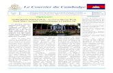 Le Courrier du Cambodge...LE COURRIER DU CAMBODGE PAGE 3 "En Europe, c’est avec la France que le Cambodge sou-haite avoir des relations sur le plan économique, politique et culturel",