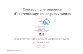 Concevoir une séquence d’apprentissage en langues vivanteslangues-lp.ac-dijon.fr/IMG/pdf/conception_de_sequence.pdf · 2019-08-22 · d’apprentissage en langues vivantes Enseignement