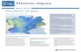 Rhône-Alpes - Météo-France Actualités€¦ · Rhône-Alpes Mars 2018 Pluvieux et gris Précipitations mensuelles (mm) Caractère dominant du mois Ce début de printemps est maussade