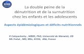 La double peine de la dénutrition et de la surnutrition chez les ......1. Etre capable de définir la double peine de la malnutrition chez les enfants et les adolescents, 2. Etre