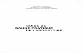 GUIDE BONNE PRATIQUE LABORATOIRE - Ministère …...4 GUIDE DE BONNE PRATIQUE DE LABORATOIRE II.3.4 – ETALONNAGE ET VERIFICATION 15 II.4 - PHASE POST-ANALYTIQUE 15 II.4.1 - VALIDATION