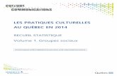 LES PRATIQUES CULTURELLESmcc.gouv.qc.ca/fileadmin/documents/publications/Enquete... · 2018-06-20 · 1 les pratiques culturelles au quÉbec en 2014 recueil statistique volume 1.