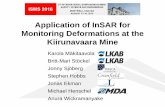 Application of InSAR for Monitoring Deformations at the … · 2019-05-08 · SELECTED PROJECT RESULTS • Accuracy Assessment – Poor accuracy for N-S deformations due to polar