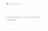 RAPPORT DATIVITÉ 2019 · 2020-08-06 · Rapport dactivité 2019 6 Le 15 juin 2018 un avenant à lacco d sala ial du 5 décembe 2016 a été signé. Le point 3 dudit accord prévoit