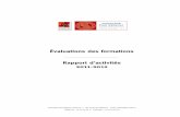 Évaluations des formations Rapport d’activités 2011 …...2011-2012 Université Paul Sabatier Toulouse 3 - 118, route de Narbonne - 31062 TOULOUSE Cedex 4 Téléphone : 05 61 55