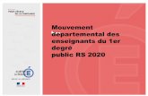Mouvement départemental des enseignants du 1er degré public … · 2020-04-16 · ce qui change en matière de mobilité : Dans le cadre des différentes opérations de mobilité