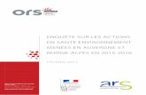 ENQUêTE SUR LES ACTIONS EN SANTé ENVIRONNEMENT … · Auvergne comme en Rhône-Alpes, et il devra s’inscrire dans un continuum de longue durée (PNSE1 2004-2008 / PRSE1 2006-2010