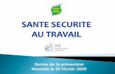 SANTE SECURITE AU TRAVAIL · 2020-04-27 · SANTE SECURITE AU TRAVAIL Soirée de la prévention Nouméa le 25 février 2020 . Philippe DI MAGGIO . Service prévention des risques