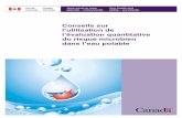 Conseils sur l’utilisation de l’évaluation quantitative du risque … · 2019-07-12 · Recommandations pour la qualité de l’eau potable au Canada : Document de conseils ...
