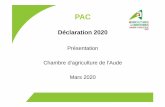Présentation Chambre d’agriculture de l’Aude Mars 2020€¦ · La partie de l’exploitation en AB est exemptée mais la partie en agriculture conventionnelle est tenue de respecter