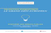 TRANSITION ÉNERGÉTIQUE, LE GRAND DÉFI EUROPÉENcdn.europanova.eu/wp-content/uploads/2015/03/Synthese-TE.pdf · 2015-03-23 · TRANSITION ÉNERGÉTIQUE , LE GRAND DÉFI EUROPÉEN