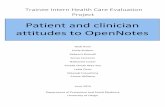 Patient and clinician attitudes to OpenNotes FINAL (1)...Design, setting, and participants: Cross-sectional survey across General Practitioner (GP) practices in Dunedin, Invercargill,