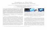 Graphene as Thin Film Infrared Optoelectronic Sensor · 2009-10-01 · Graphene as Thin Film Infrared Optoelectronic Sensor Gilgueng Hwang1, Juan Camilo Acosta1, Emir Vela1,2, Sinan