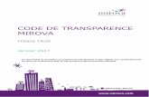 Code de transparence Mirova - ISR - Forum pour l ... · Asie. Elle se situe parmi les plus grandes sociétés de gestion d’actifs au niveau mondial selon l’étude "Cerulli Quantitative