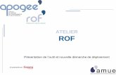 ATELIER ROF - AMUE...Club’U Apogée&Rof - 11 et 12 décembre 2012 – Université Toulouse Capitole C l u b u t i l i s a t e u r s Programme Qu’est ce que ROF ? – Thomas PECLIER