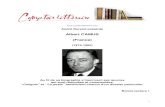 Albert CAMUS (France) · Albert CAMUS (France) (1913-1960) Au fil de sa biographie s’inscrivent ses œuvres ... pour gagner sa vie, il entama, à la faculté des lettres d’Alger,