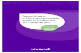 RAPPORT FINANCIER ANNUEL 2019 - Vivendi NOTE 14 ELEMENTS DU BESOIN EN FONDS DE ROULEMENT ... 2 588 millions