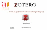 Mer de glace - BU3 ZOTERO 1-Présentation Open source et gratuit (Version 5.0.35.1 au 13/02/2018) Multiplateforme : fonctionne avec Windows, Linux et Mac Compatible avec les navigateurs
