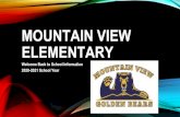 MOUNTAIN VIEW ELEMENTARY · MOUNTAIN VIEW ELEMENTARY . Welcome Back to School Information. 2020-2021 School Year