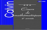 Licence Creative Commons - République et canton de Genève · PDF file

2019-08-30 · Calvin 2019-2020 Licence Creative Commons Cours de mathématiques 2e année Jann WEISS