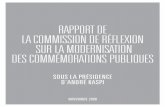 RAPPORT DE LA COMMISSION DE RÉFLEXION SUR LA … · 2019-06-12 · Marie-Claire Lavabre, directrice de recherches au CNRS ; RAPPORT DE LA COMMISSION DE RÉFLEXION SUR LA MODERNISATION