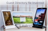 Guest Directory Re-Invented · avant son réseau social. Concierge Virtuel SuitePad est un moyen élégant et pratique de conseiller vos hôtes sur les loisirs, visites et événe-ments