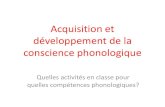 Acquisition et développement de la conscience phonologiquematernelle27.spip.ac-rouen.fr/IMG/pdf/_developper_la_cse_phono-1.pdf · •«C’est la onsiene de la struture segmentale