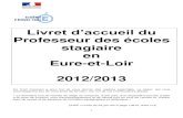 Professeur des écoles stagiaire en Eure-et-Loir 2012/2013sections.se-unsa.org/28/IMG/pdf/Livret_d_accueil_PES_28_RS_12.pdf · Après-midi : chaque IEN avec son équipe de circonscription