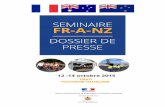 SEMINAIRE FR-A-NZ · SEMINAIRE FR-A-NZ 12 -14 octobre 2015 en partenariat avec La Présidence De la Polynésie française TahiTi Polynésie française ... décollé de la base aérienne