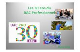 Les 30 ans du BAC Professionnelle - ac-grenoble.fr...Les 30 ans du BAC Professionnel 29/01/ 2016 1) Présentation du bac pro •Le baccalauréat professionnel a été créé en 1985