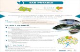 EAU POTABLE - Grand Est · EAU POTABLE Développer la concertation et les échanges entre les acteurs pour améliorer la qualité de l’eau potable Responsable opérationnel : Agence