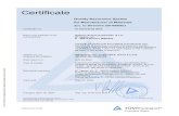 Quality-Assurance System for Manufacturer of Materials · acc. to Directive 2014/68/EU Certificate no.: 01 202 E/Q-02 6904 Name and address of the manufacturer: Sidenor Aceros Especiales,