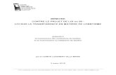 MÉMOIRE CONTRE LE PROJET DE LOI no 56 - LOI SUR LA …clvm.org/.../2016/03/M--moire_Commissaire-au-lobbyisme.pdf · 2016. 3. 9. · MÉMOIRE CONTRE LE PROJET DE LOI no 56 - LOI SUR