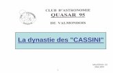 La dynastie des CASSINI · Dès lors, l’essentiel de ses travaux sera consacré à la triangulation de la France et à la grande œuvre à laquelle il va laisser le nom des Cassini