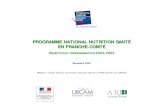 PROGRAMME NATIONAL NUTRITION SANTÉ EN FRANCHE-COMTÉ · 2 III – Contexte Contexte national Le programme national nutrition santé (PNNS) fixe pour 5 ans (2001-2005) la politique