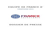 EQUIPE DE FRANCE A’ - FFBB2015 : Champion de France Espoirs 2015 : Trophée de MVP du Championnat Espoirs Pro A STATISTIQUES SAISON 2014-2015 Compétition Club MJ Min Tirs % 3 Pts