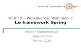 M1IF13 Web avancé, Web mobile Le framework Spring · 2020. 2. 11. · Plan Introduction Spring Core Spring Web MVC Spring Boot Autres projets et conclusion •Différence bibliothèque