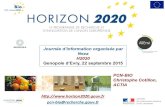 Journée d’information organisée par Nexa H2020 ... · PDF file 1 PCN-BIO Christophe Cotillon, ACTIA hp:// pcnbio@recherche.gouv.fr Journée d’information organisée par Nexa