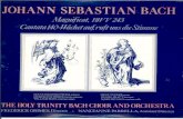 JOHANN SEBASTIAN BACH Magnificat, Cantata140-Wachetauf ...HTL-LP].pdf · DANIEL PRATT, baritone MARK SHUMAN, continuo cello . BACH VESPERS AT HOLY TRINITY Since 1904, when Holy Trinity