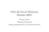Plan du Cours Réseaux Master MNT - Télécom ParisTech · •Le réseau X25 –Couches 1,2,3 •Concept de réseau cellulaire –Le réseau GSM . Cours 4 •IPV4 •IPV6 ... (7×7×4).